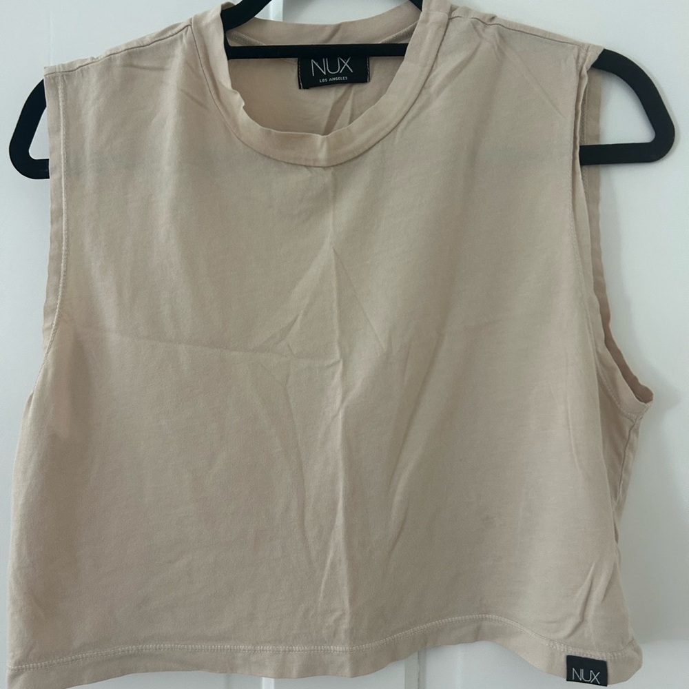 NUX Active Tan Muscle Tee